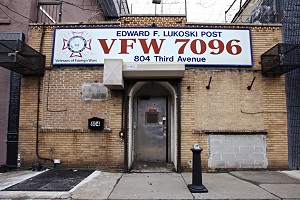 Front of VFW Post 7096 on Third Avenue by Larry Racioppo