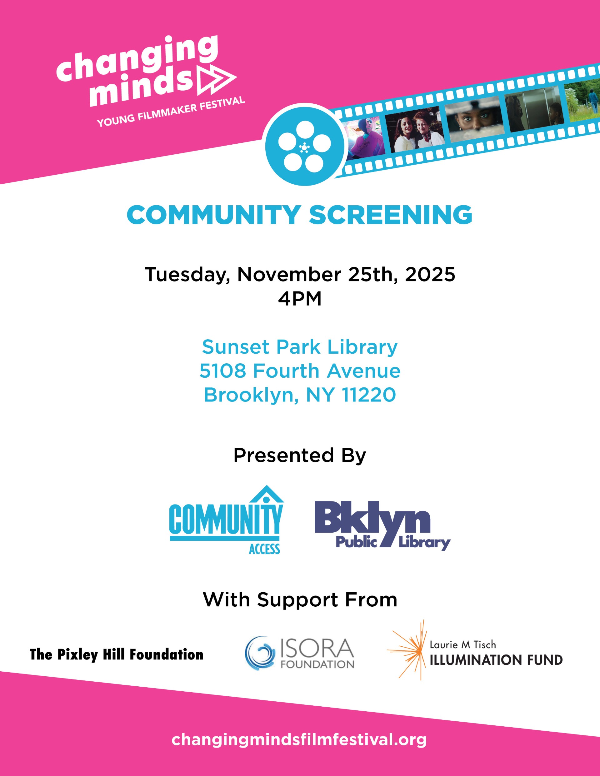 Changing Minds Young Filmmaker Festival Community Screening | Brooklyn ...
