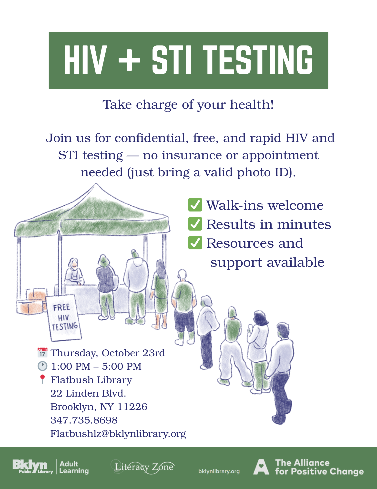 Free HIV/STI Testing | Brooklyn Public Library