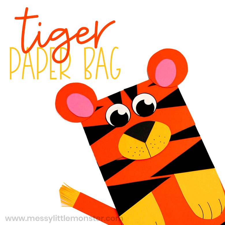 Grab and Go Craft Kit: Tiger - Paper Bag Puppet