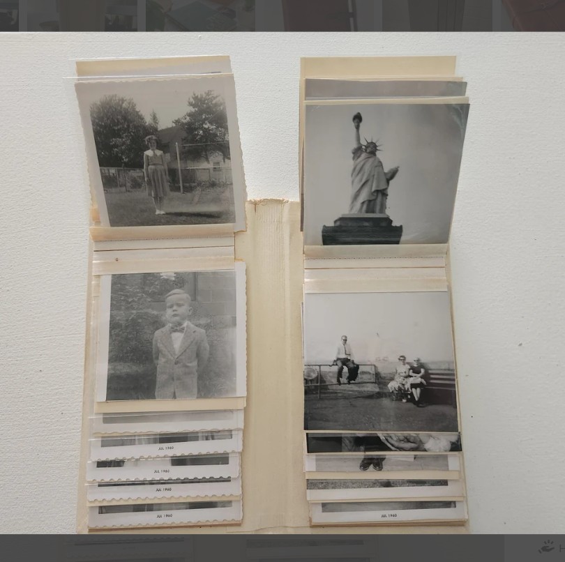 Flip up photo album from the 1950s