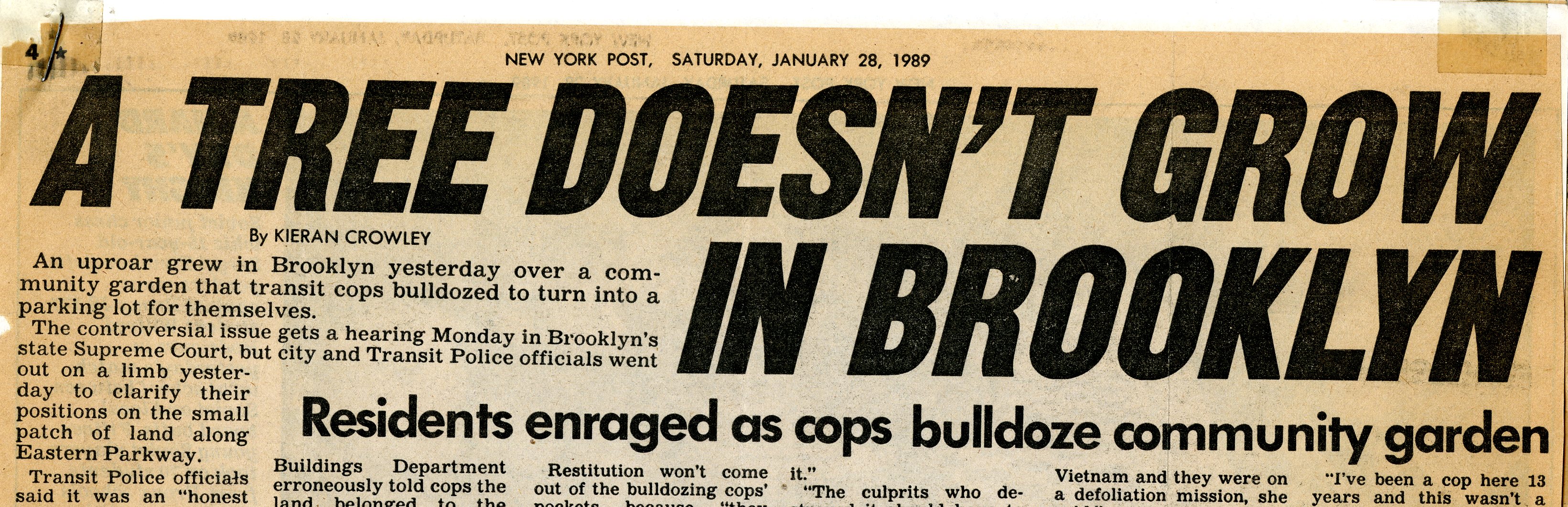 newspaper headline