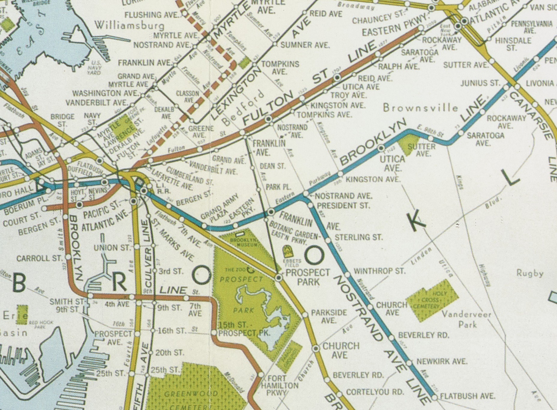 detail of subway map
