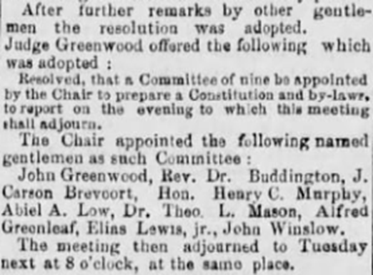 Excerpt from 1863 Brooklyn Daily Eagle