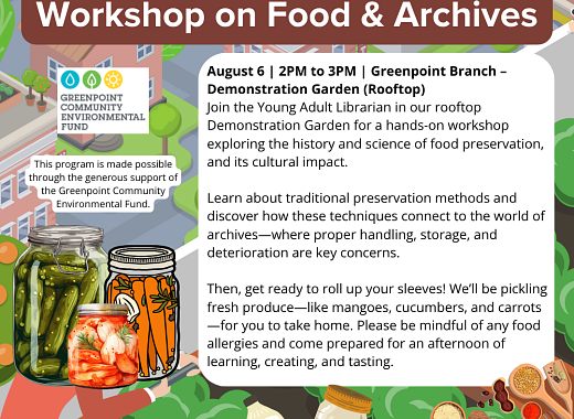 Preserving the Past: A Teen Workshop on Food and Archives