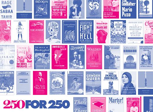 Illustration of 250 for 250 Booklist