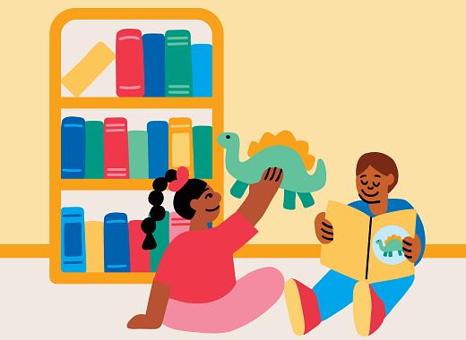 Illustration of Summer at the Library