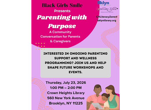 Flyer for Black Girl Smile parenting workshop