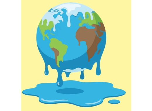 Image of Earth melting 