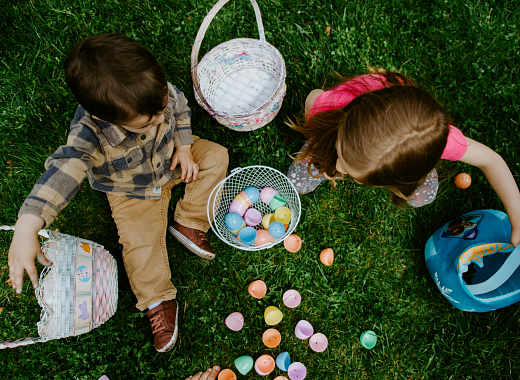Kids with Easter Eggs