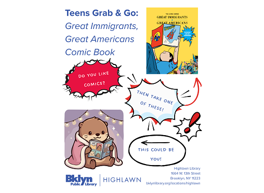 Poster advertising a Grab and Go comic book event