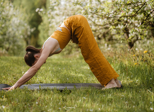 yoga in the garden