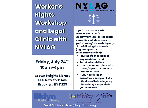 NYLAG Worker's Rights Legal CLinic and Workshop