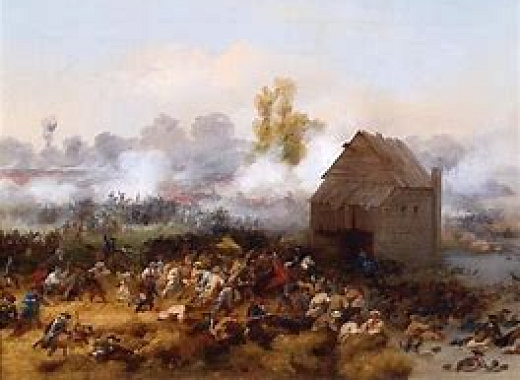 Image of Alonzo Chappel's painting "The Battle of Long Island"