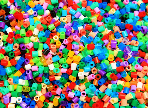 colorful array of perler beads
