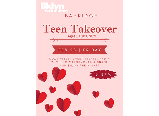 Bay Ridge Teen Takeover flier ages 13-18 only