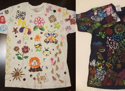 Image of painted t-shirts