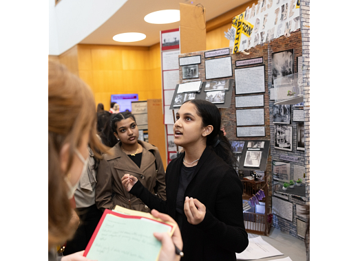 Student presenting at NYC History Day