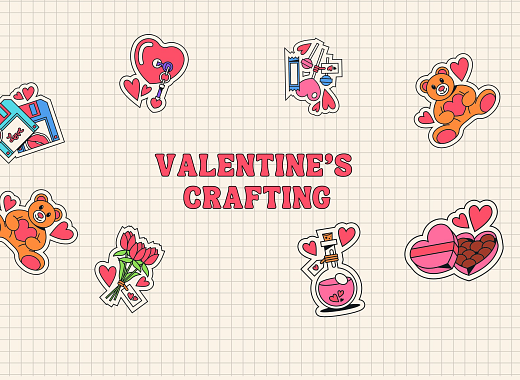 Cute Valentine crafting graphics