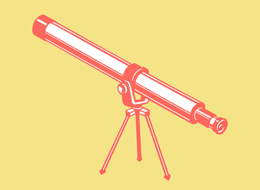 illustration of a telescope